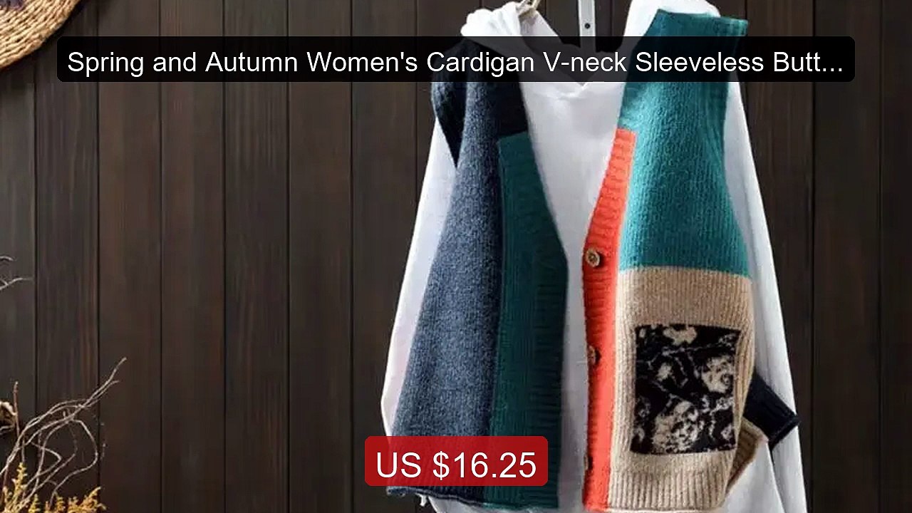 Spring and Autumn Women's Cardigan V-neck Sleeveless Button... -- Top Pick 2026 | Unbeatable Price!