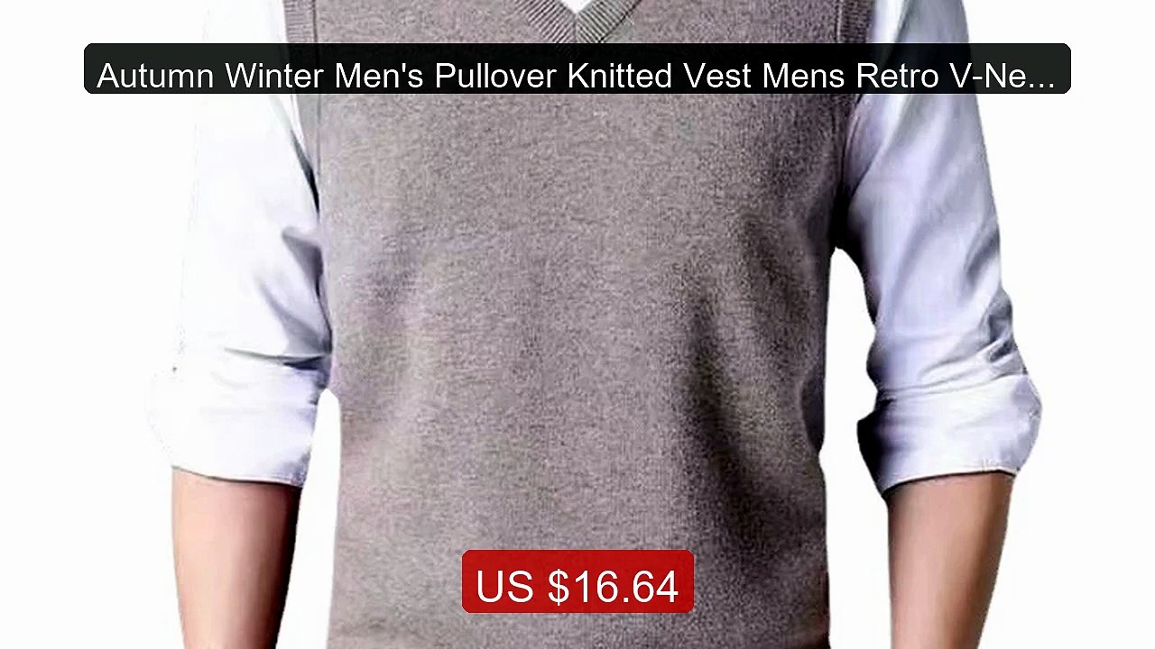 Autumn Winter Men's Pullover Knitted Vest Mens Retro V-Neck Ju... -- Hot Deal 2026 | Limited Offer!