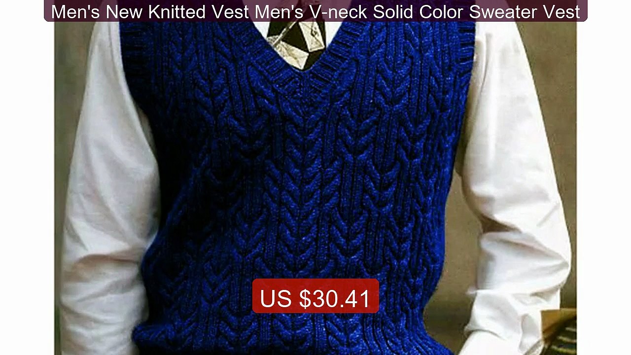 Men's New Knitted Vest Men's V-neck Solid Color Sweater Vest -- Amazing Value 2026 | Must Have!