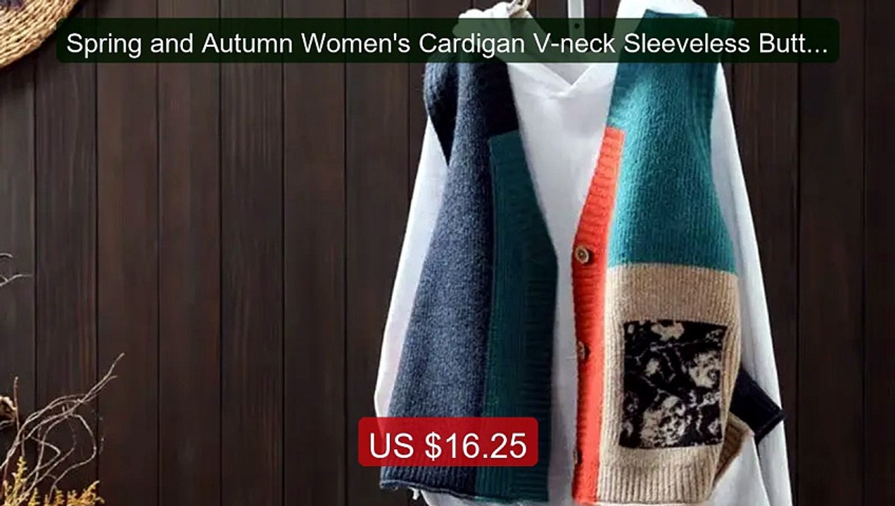 Spring and Autumn Women's Cardigan V-neck Sleeveless Button P... -- Amazing Value 2026 | Must Have!