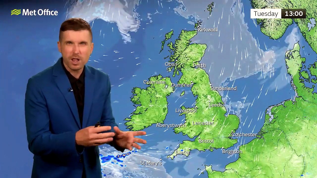 Met Office Tuesday Afternoon Weather Forecast 14/07/2026