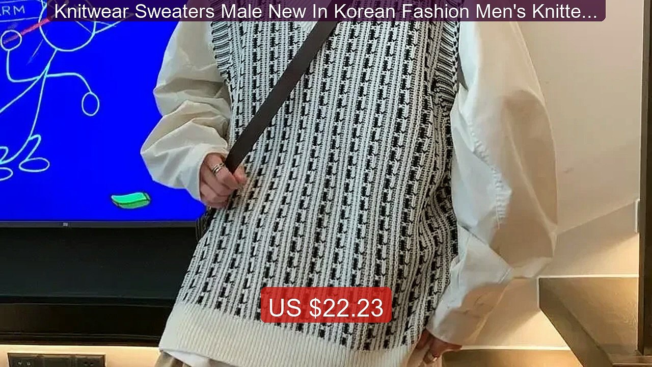 Knitwear Sweaters Male New In Korean Fashion Men's Knitted Ves... -- Hot Deal 2026 | Limited Offer!