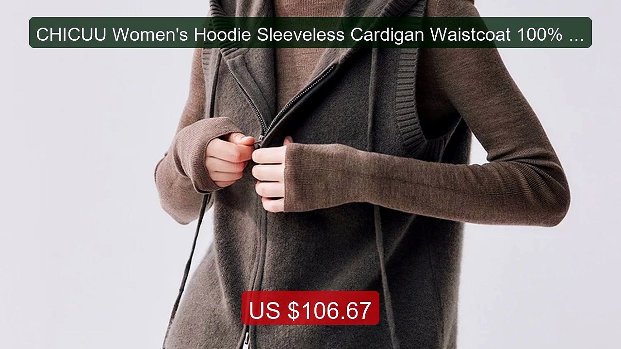 CHICUU Women's Hoodie Sleeveless Cardigan Waistcoat 100% Cashmere S... -- Top Rated 2026 | Buy Now!