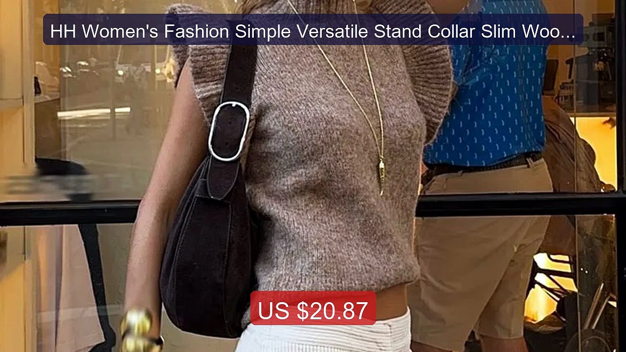HH Women's Fashion Simple Versatile Stand Collar Slim Wool Lay... -- Hot Deal 2026 | Limited Offer!
