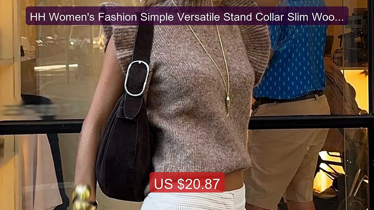 HH Women's Fashion Simple Versatile Stand Collar Slim Wool ... -- Top Pick 2026 | Unbeatable Price!