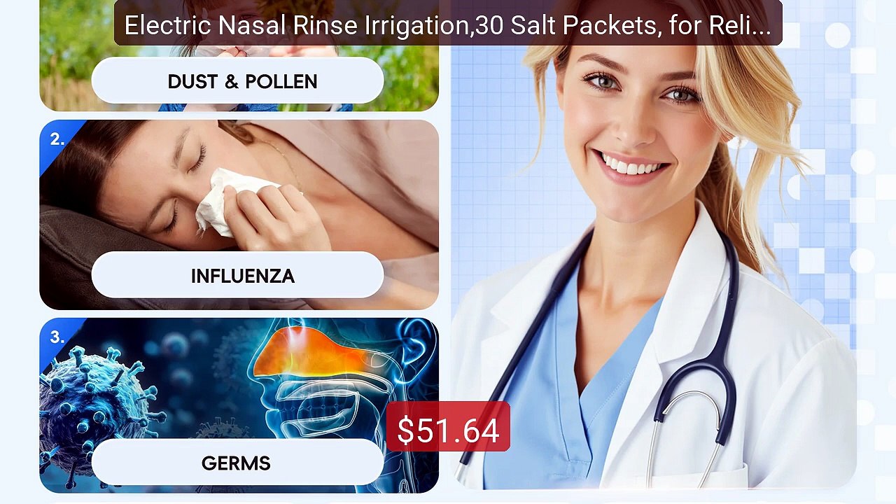 Electric Nasal Rinse Irrigation,30 Salt Packets, for Relieving... -- Best Buy 2026 | Great Quality!