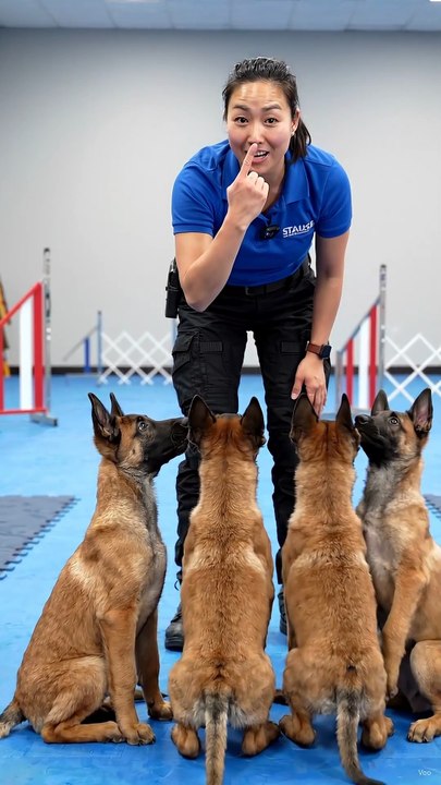 K9 Puppy Sit & Stand Training 🐶 | Smart Obedience Skills #Shorts