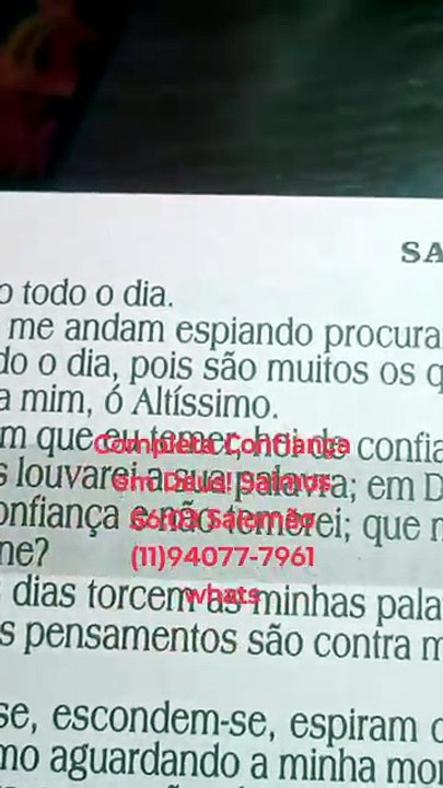 🙏👉 Completa confiança em Deus! 🙏 Salmos 56:03👈 🙏Apóstolo Dr. Imperador Salomão PhD 👈☎️(11)94077-7961 whats🛫