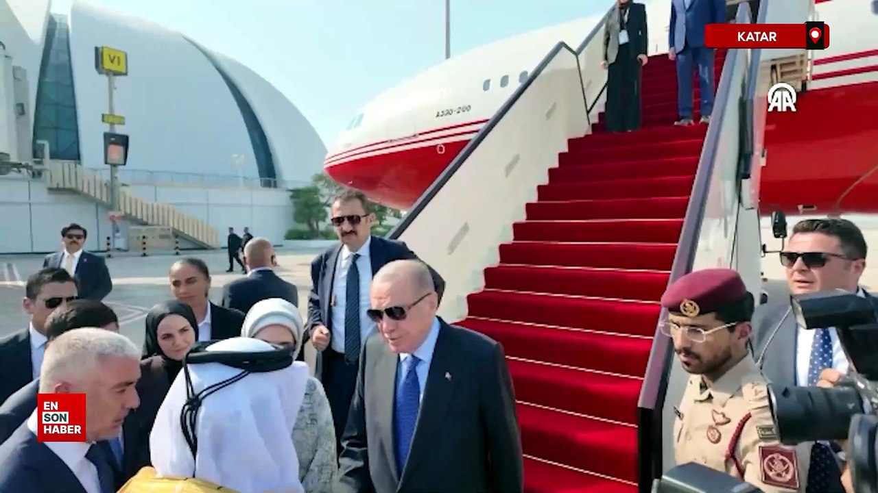 Cumhurbaşkanı Erdoğan taziye ziyareti için Katar'da