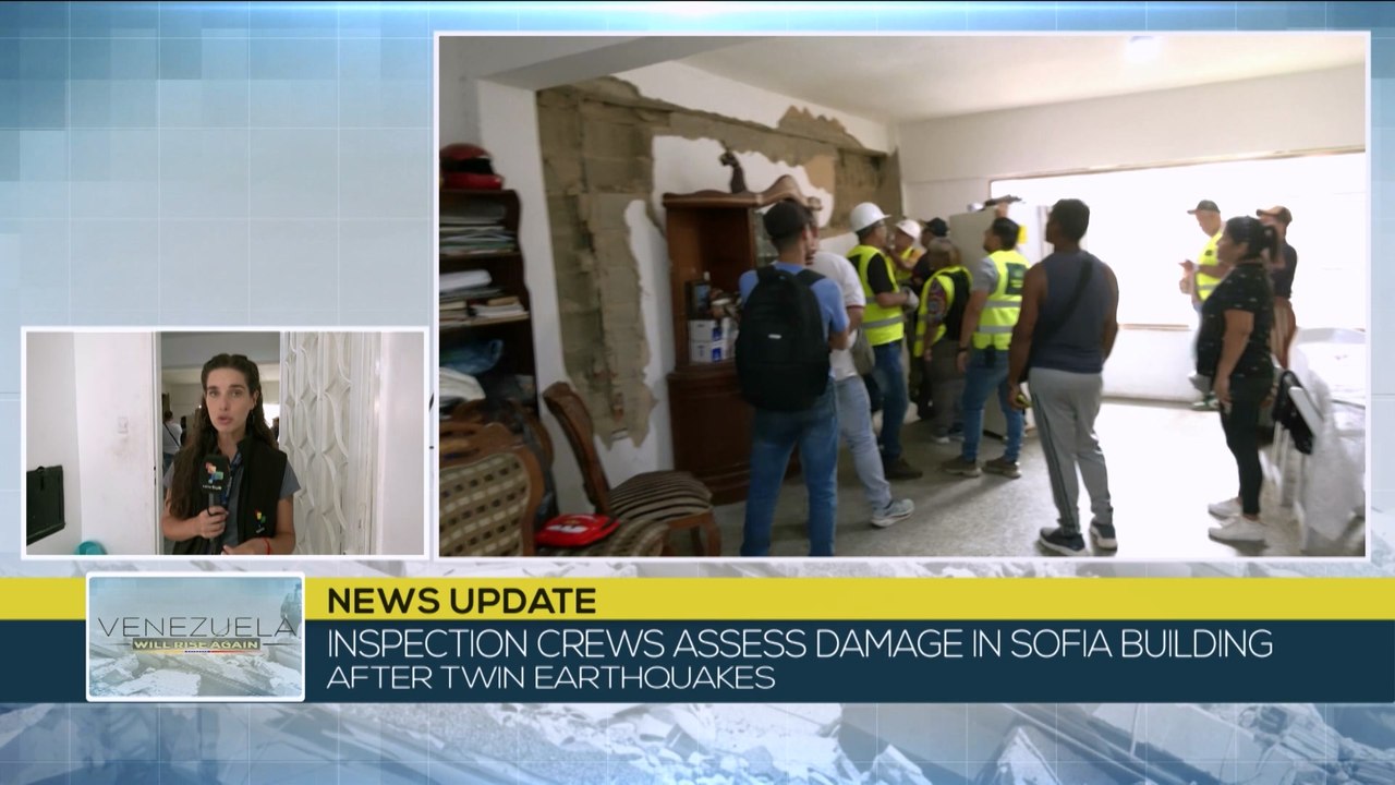 Inspection crews assess damage in Sofia building after twin earthquakes