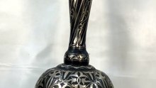 Handmade Damascene Pitcher Vase – Silver Inlay Metal Ewer, Luxury Decorative Jug, Artisan Home Decor from Meknes1