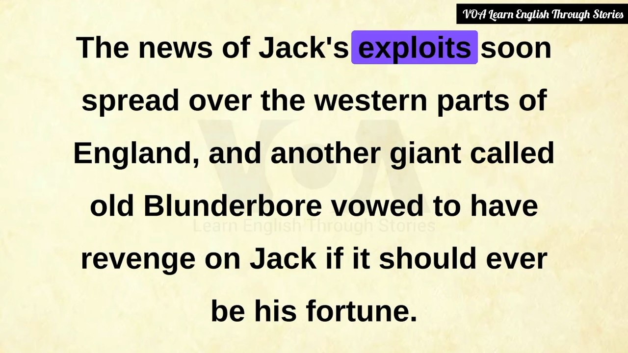 Improve your English ⭐   Very Interesting Story - Level 3 - Jack the Giant Killer   VOA #15