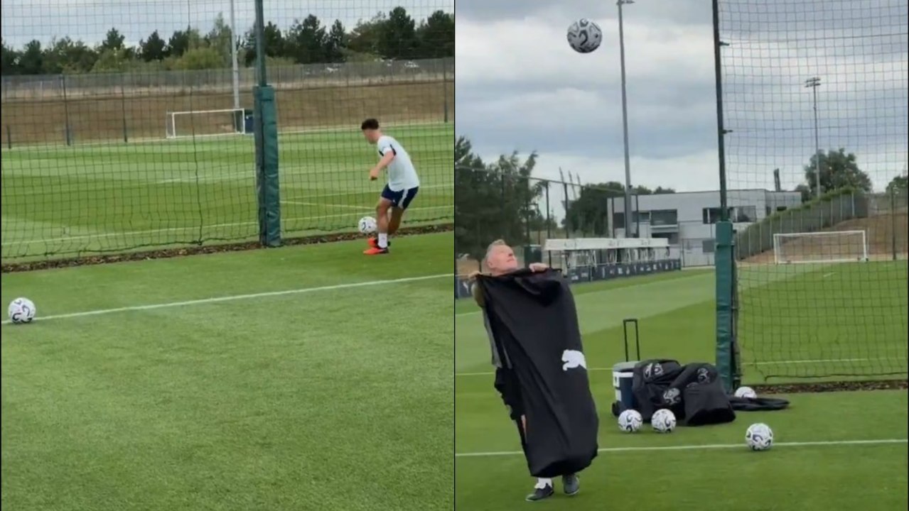 ¡Qué calidad, Foden! Con esta clase recoge el inglés los balones tras un entrenamiento