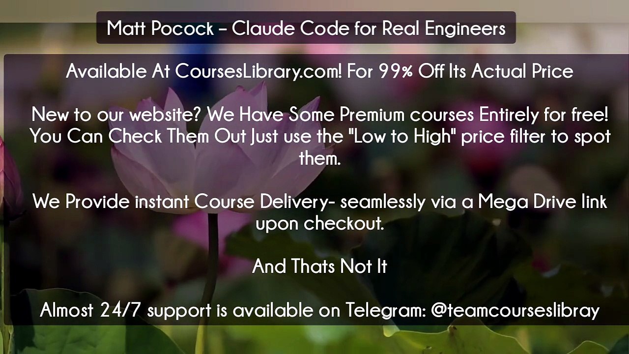 (Courseslibrary.com)Matt Pocock – Claude Code for Real Engineers