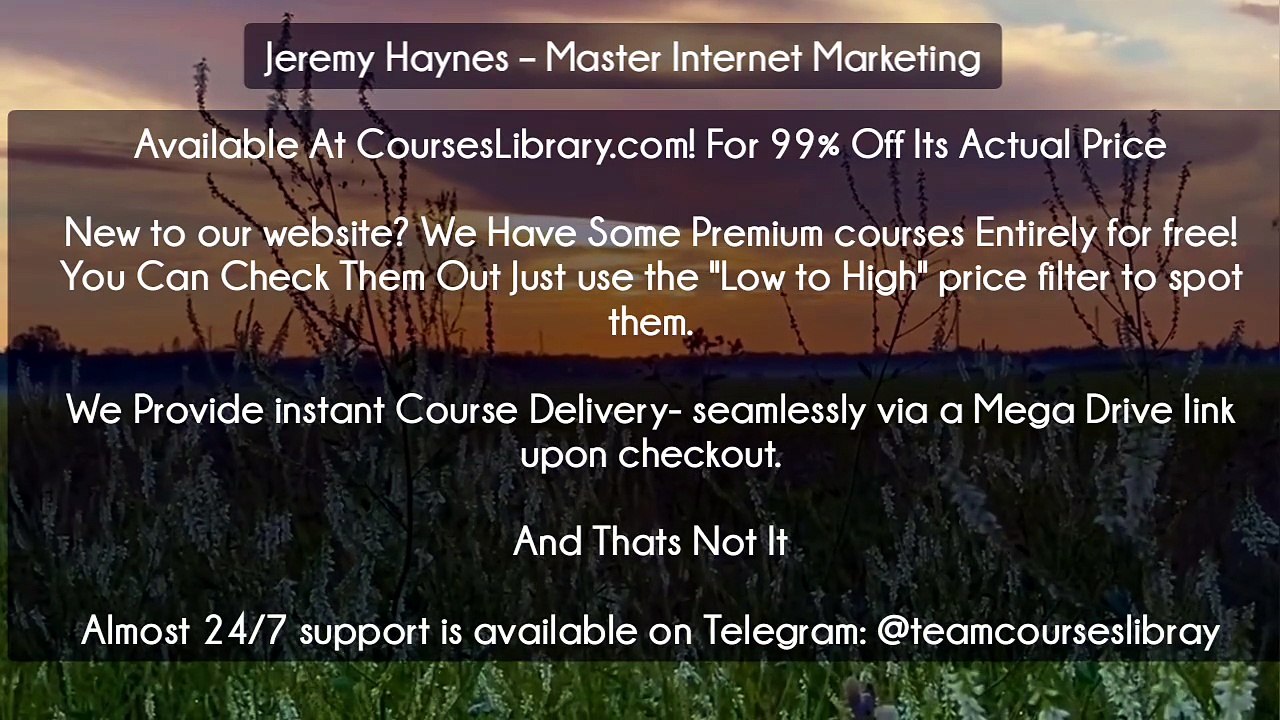 (Courseslibrary.com)Jeremy Haynes – Master Inte...