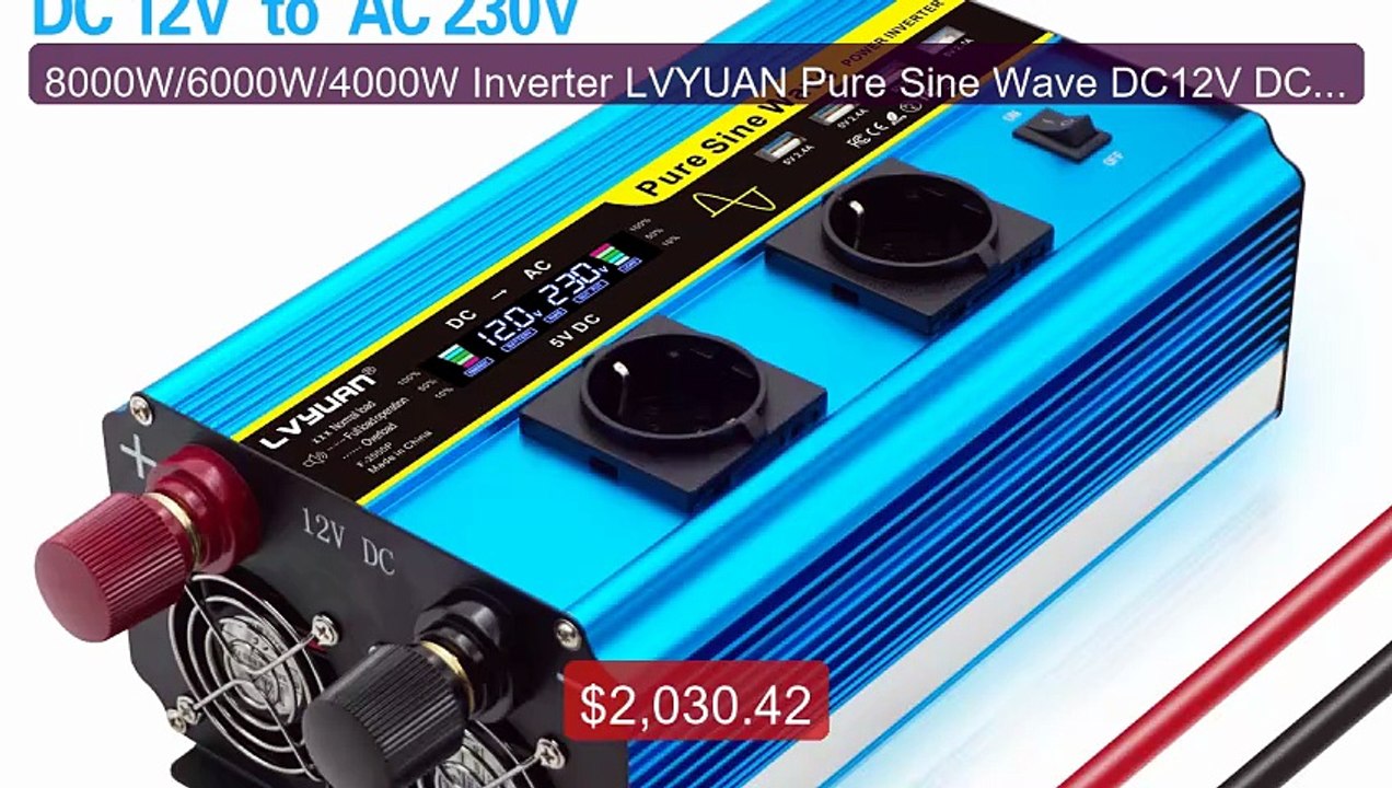 8000W/6000W/4000W Inverter LVYUAN Pure Sine Wave DC12V DC24V to AC... -- Best Deal 2026 | Shop Now!