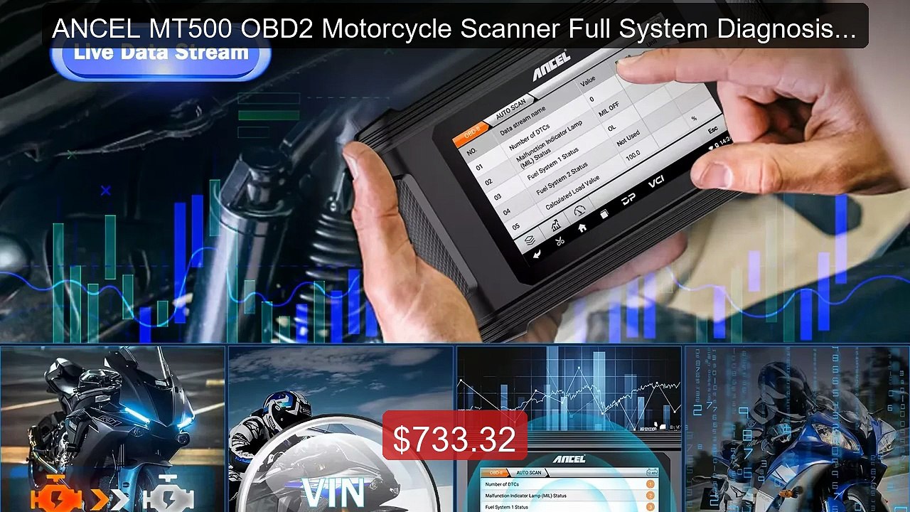 ANCEL MT500 OBD2 Motorcycle Scanner Full System Diagnosis 3... -- Top Pick 2026 | Unbeatable Price!