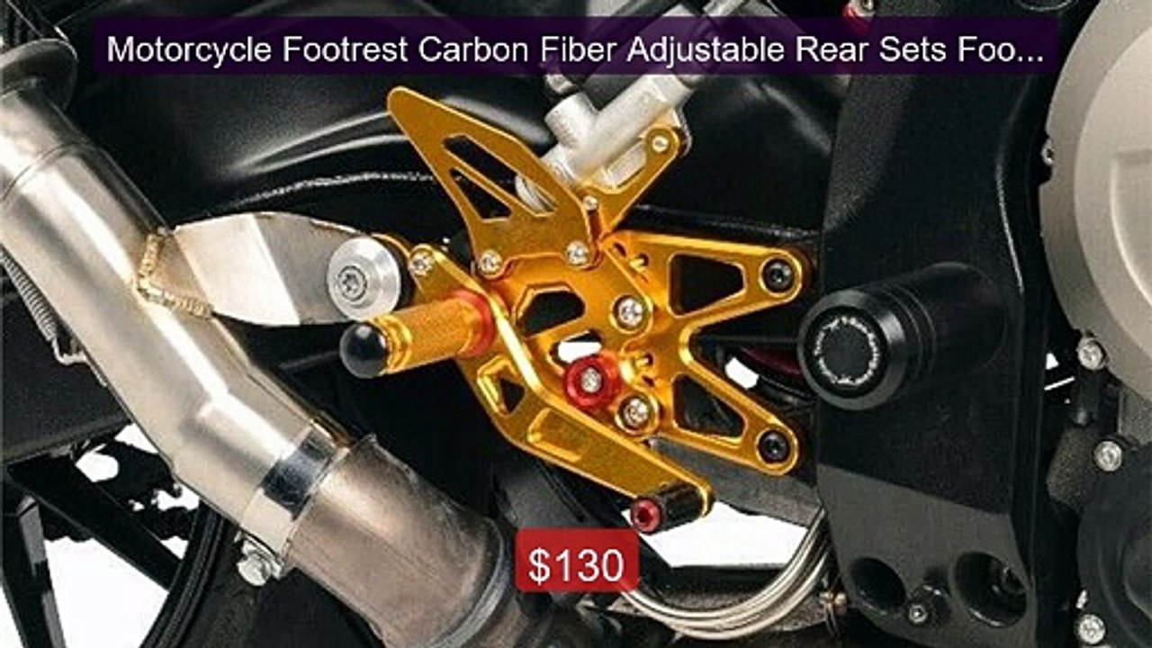 Motorcycle Footrest Carbon Fiber Adjustable Rear Sets Foot Peg ...