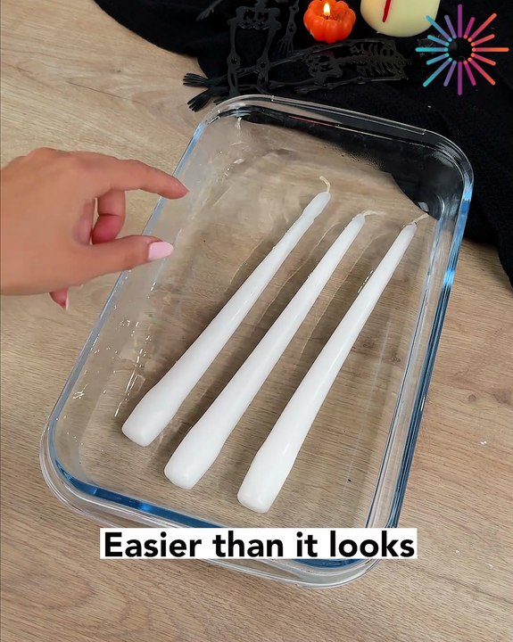 DIY spooky season candle decor👻🕯️