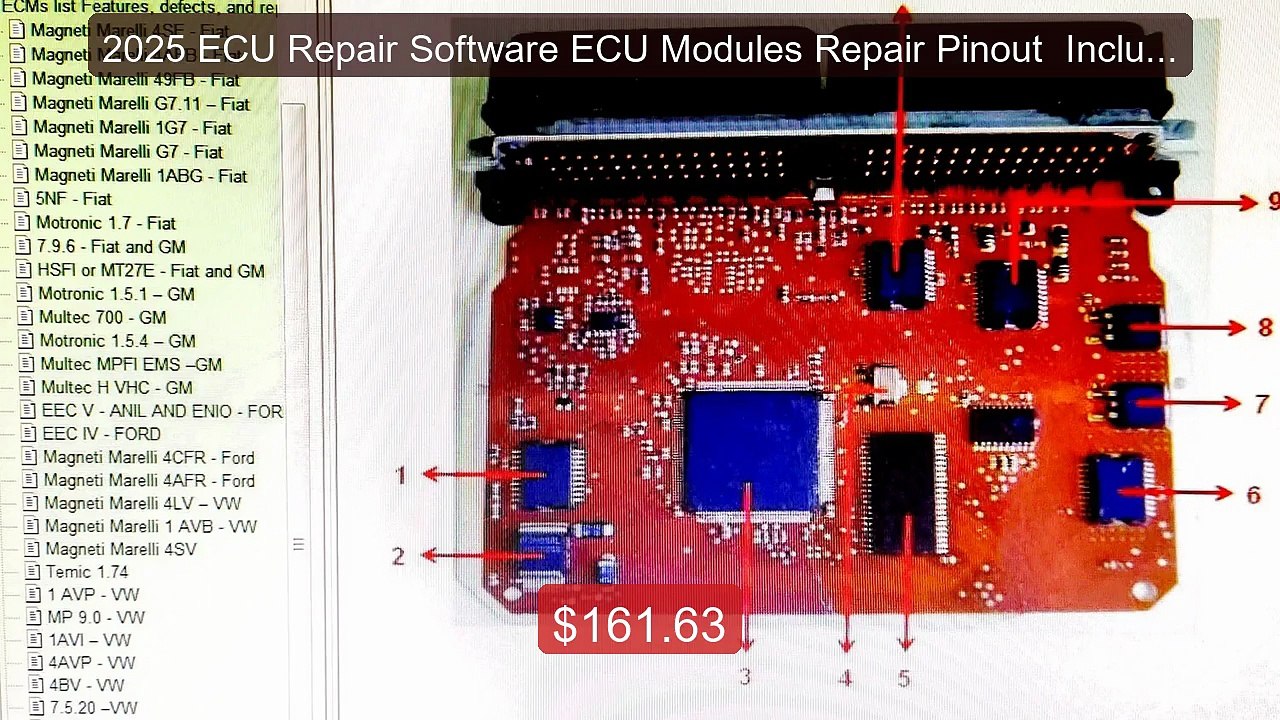 2025 ECU Repair Software ECU Modules Repair Pin...