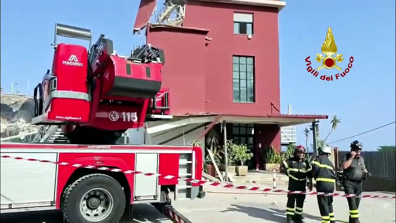 Le tragiche immagini della palazzina di Pistunina