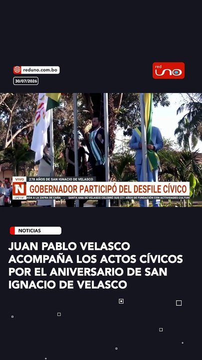 Juan Pablo Velasco acompaña los actos cívicos p...
