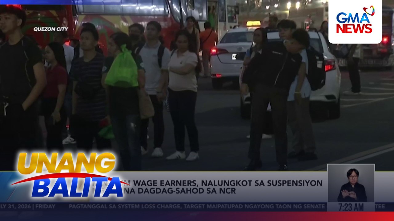 Minimum wage earners, nalungkot sa suspensiyon ng P85 na dagdag-sahod sa NCR | Unang Balita