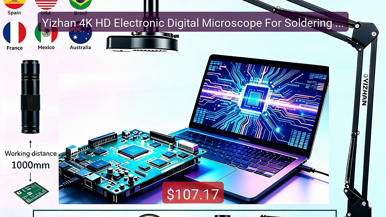 Yizhan 4K HD Electronic Digital Microscope For Soldering HDMI/... -- Best Buy 2026 | Great Quality!