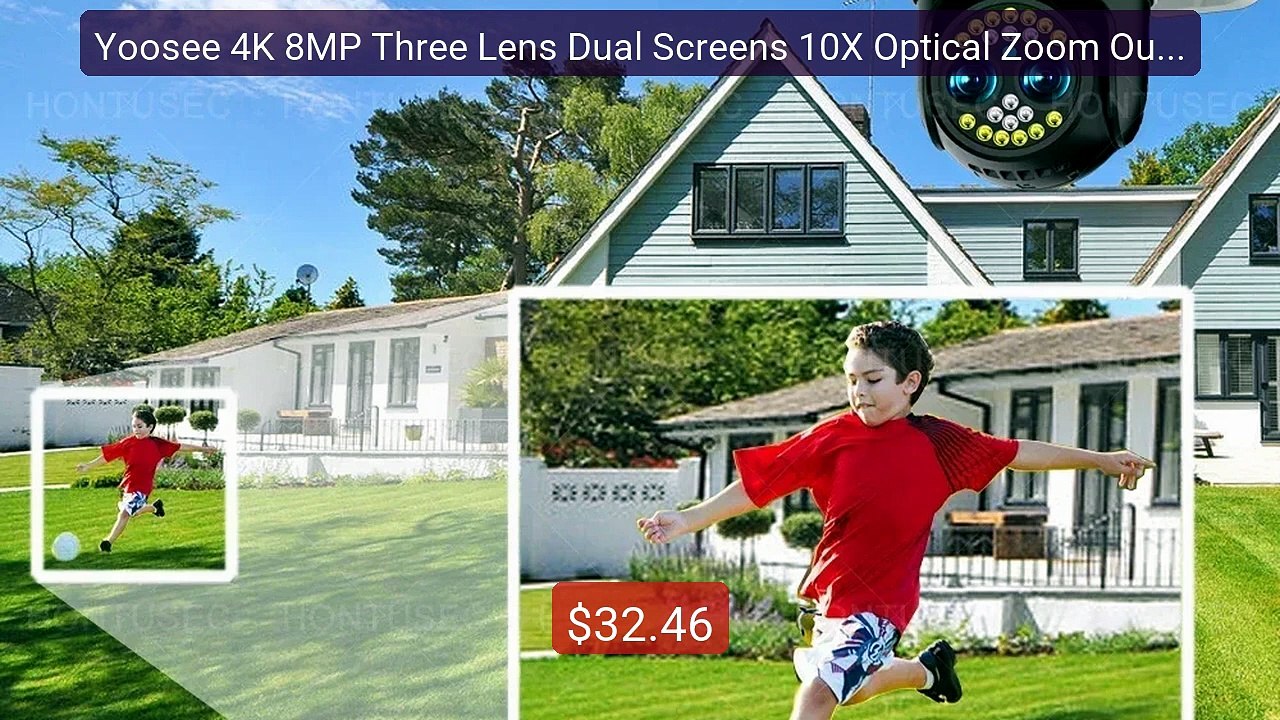 Yoosee 4K 8MP Three Lens Dual Screens 10X Optical Zoom Outdoor Wat... -- Best Deal 2026 | Shop Now!