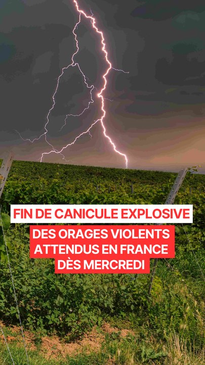 Fin de canicule explosive : des orages violents attendus en France dès mercredi