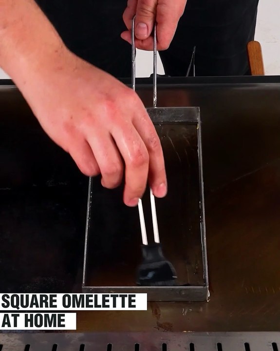 A unique twist on a classic breakfast: The square omelette🍞🍳