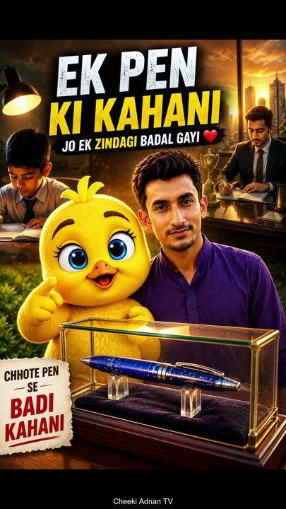Ek Pen Ki Emotional Kahani 🖊️ | From School Boy to Success | Heart Touching 3D Animated Story | Urdu
