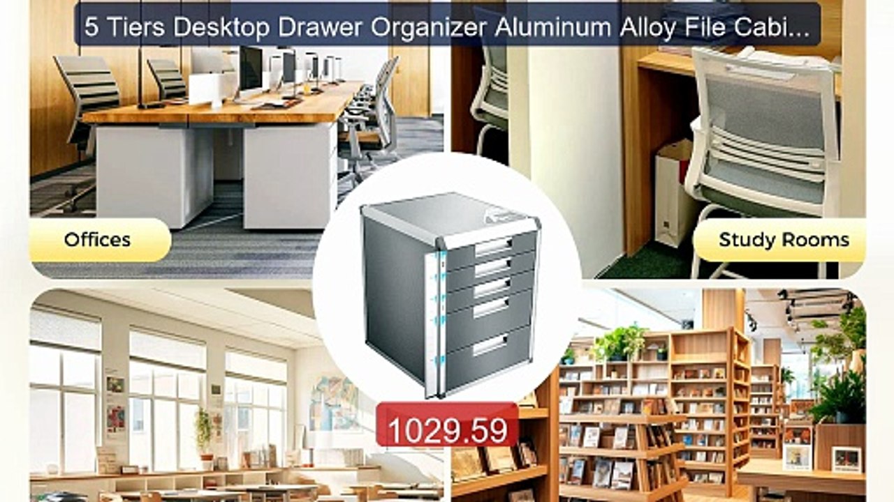 5 Tiers Desktop Drawer Organizer Aluminum Alloy File Cabinets ... -- Best Buy 2026 | Great Quality!