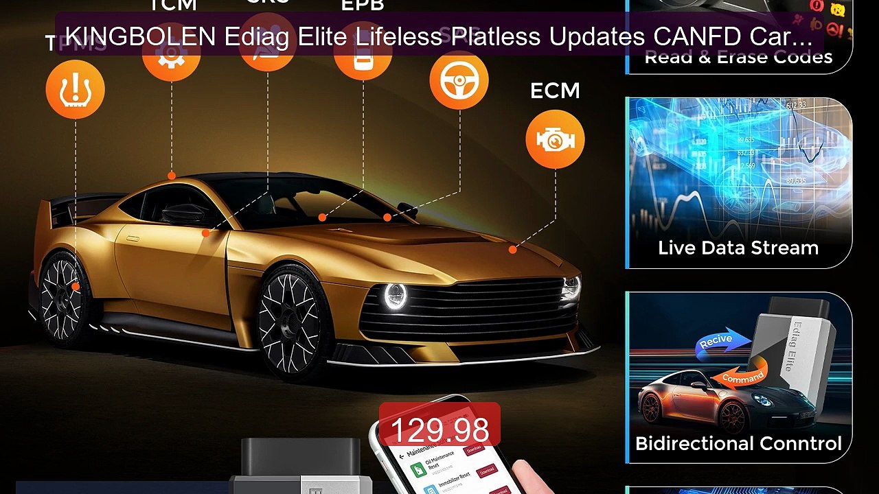 KINGBOLEN Ediag Elite Lifeless Platless Updates CANFD Car Scan... -- Best Buy 2026 | Great Quality!