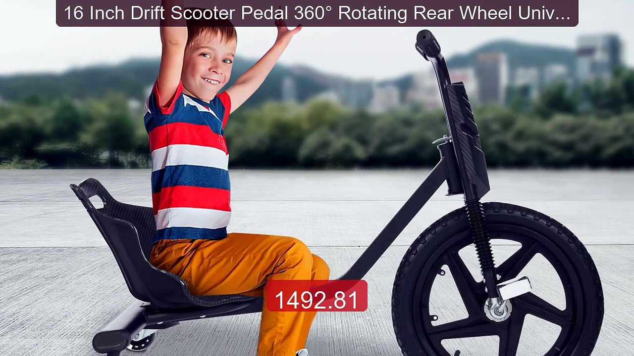 16 Inch Drift Scooter Pedal 360° Rotating Rear Wheel Universal... -- Hot Deal 2026 | Limited Offer!
