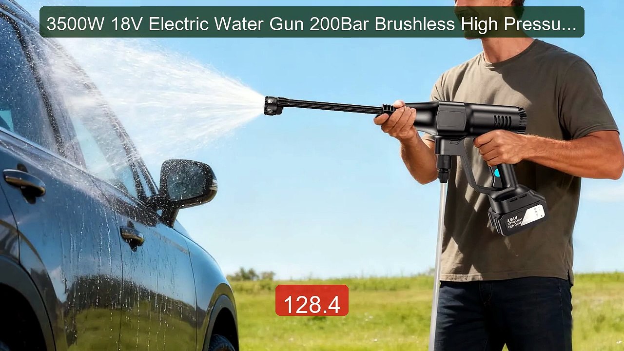 3500W 18V Electric Water Gun 200Bar Brushless High Pressure Ca... -- Best Buy 2026 | Great Quality!