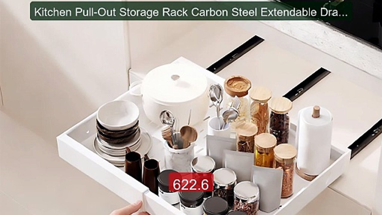 Kitchen Pull-Out Storage Rack Carbon Steel Extendable Drawer Type ... -- Best Deal 2026 | Shop Now!