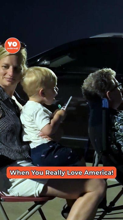Toddler's Hilarious Attempt to Taste the American Flag on Independence Day