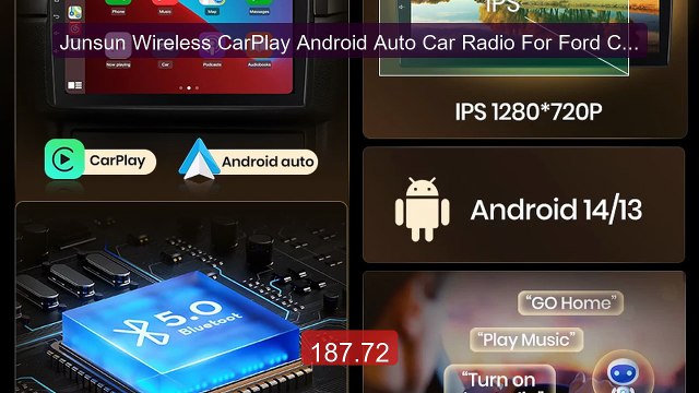 Junsun Wireless CarPlay Android Auto Car Radio For Ford C-MAX ... Hot Deal 2026 | Limited Offer!