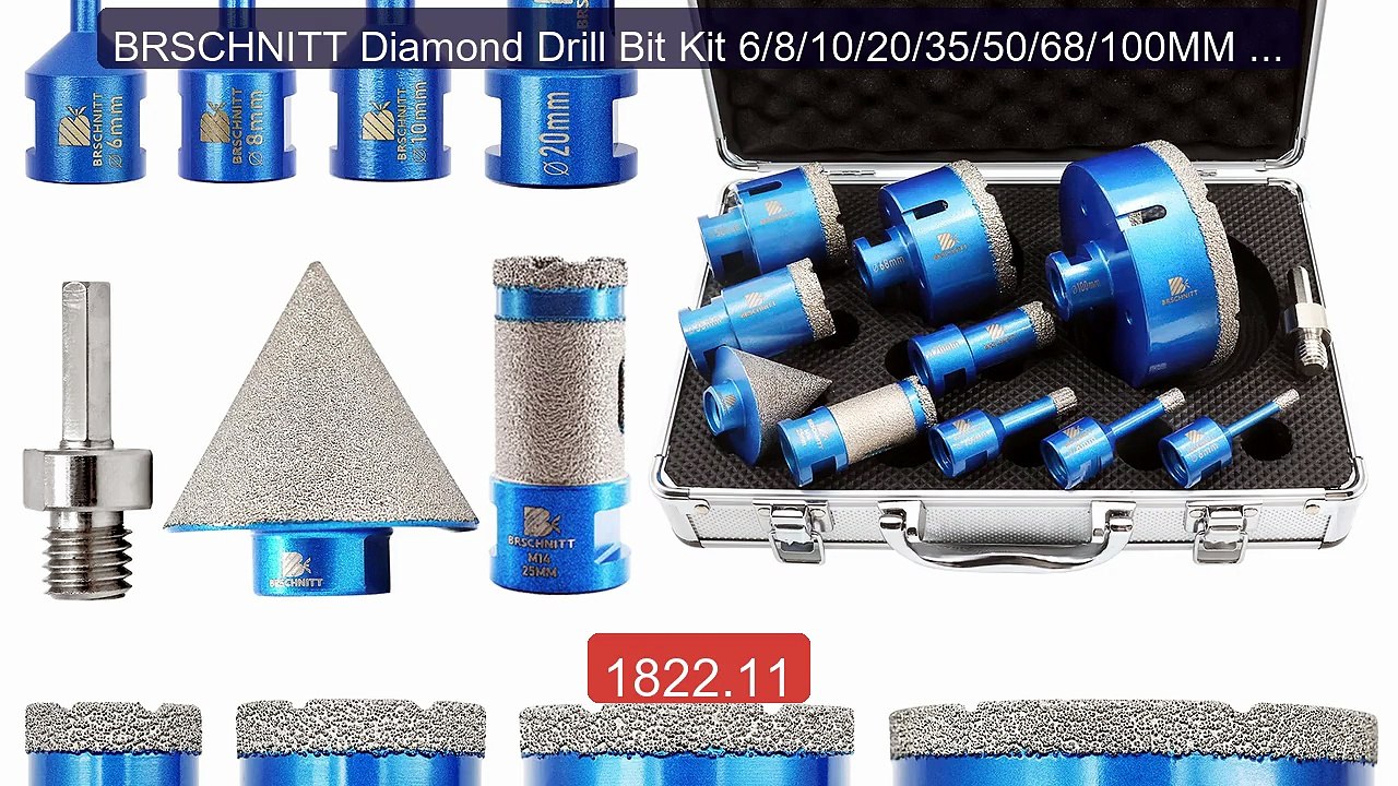 BRSCHNITT Diamond Drill Bit Kit 6/8/10/20/35/50/68/100MM Drill... -- Best Buy 2026 | Great Quality!