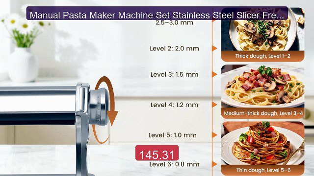 Manual Pasta Maker Machine Set Stainless Steel Slicer Fresh Noodle ... Top Rated 2026 | Buy Now!