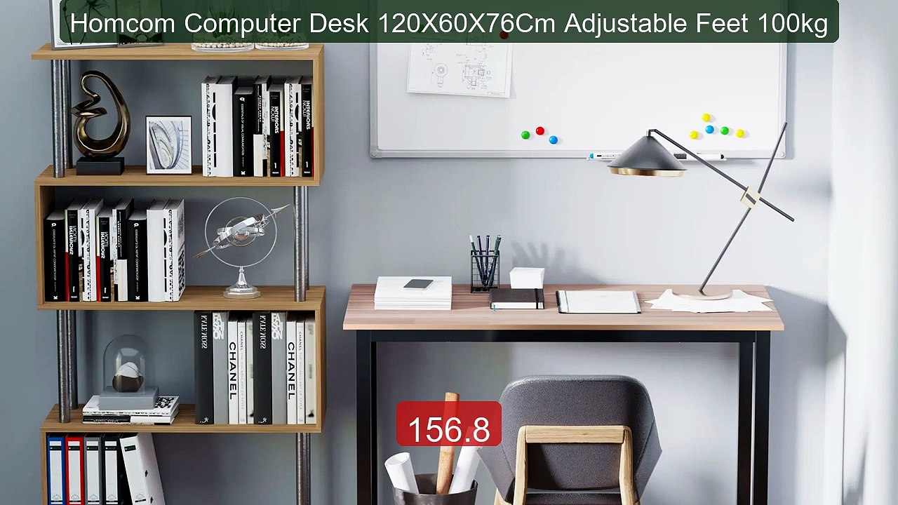 Homcom Computer Desk 120X60X76Cm Adjustable Feet 100kg -- Amazing Value 2026 | Must Have!