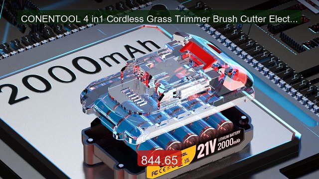 CONENTOOL 4 in1 Cordless Grass Trimmer Brush Cutter Electric Trimme... Top Rated 2026 | Buy Now!