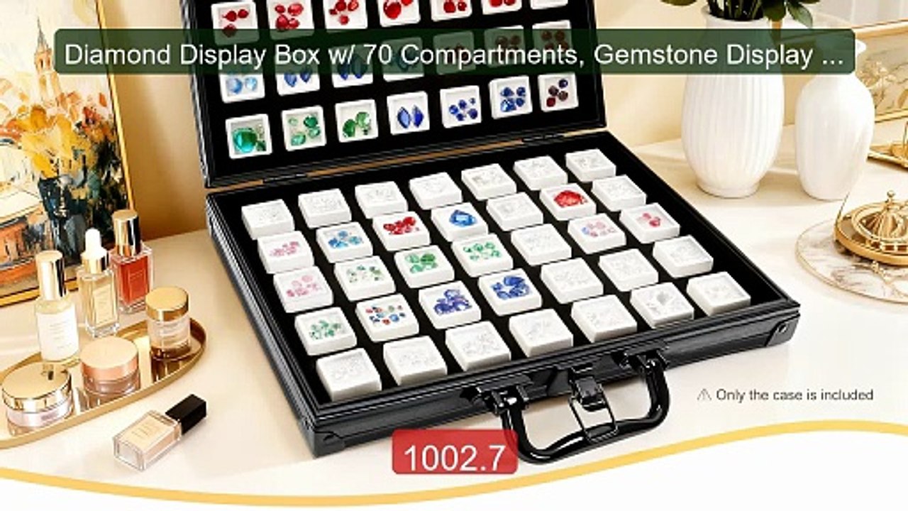 Diamond Display Box w/ 70 Compartments, Gemston...
