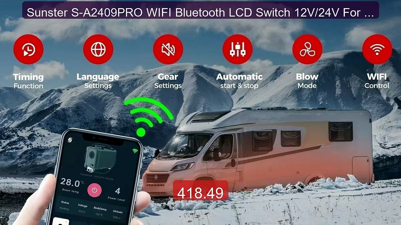 Sunster S-A2409PRO WIFI Bluetooth LCD Switch 12V/24V For Car R... -- Best Buy 2026 | Great Quality!