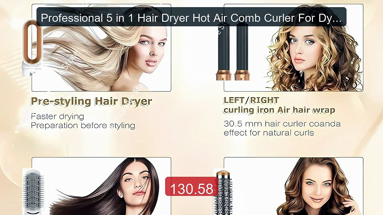 Professional 5 in 1 Hair Dryer Hot Air Comb Curler For Dyson A... -- Best Buy 2026 | Great Quality!
