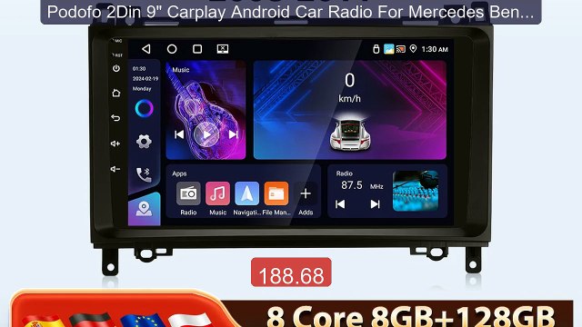 Podofo 2Din 9 Carplay Android Car Radio For Mercedes Benz B20... Best Buy 2026 | Great Quality!