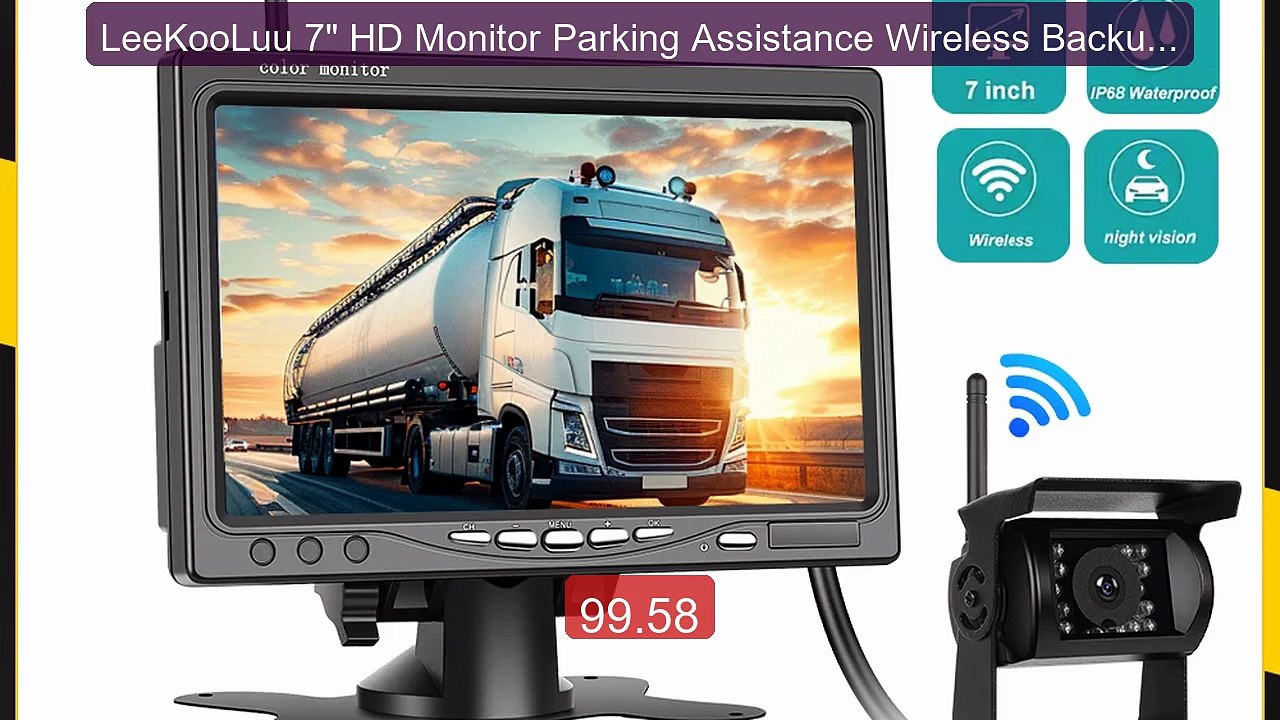 LeeKooLuu 7" HD Monitor Parking Assistance Wireless Backup ... -- Top Pick 2026 | Unbeatable Price!