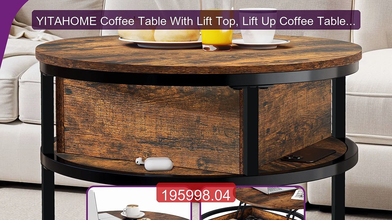 YITAHOME Coffee Table With Lift Top, Lift Up Coffee Table R... -- Top Pick 2026 | Unbeatable Price!