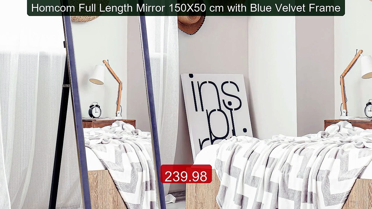 Homcom Full Length Mirror 150X50 cm with Blue Velvet Frame -- Best Buy 2026 | Great Quality!